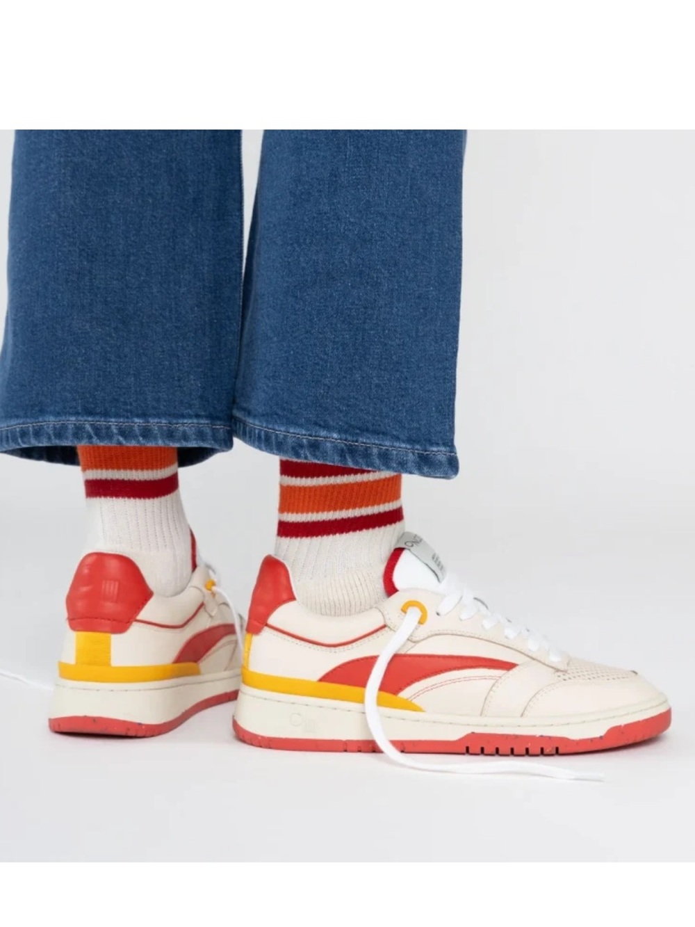 ONCEPT Preston Retro Red Leather Court Sneakers Sz 6 NWOB